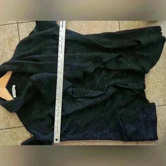 White + Warren Women’s Size Black Cashmere Shawl Collar Open Sweater Cardigan m - Picture 6 of 8